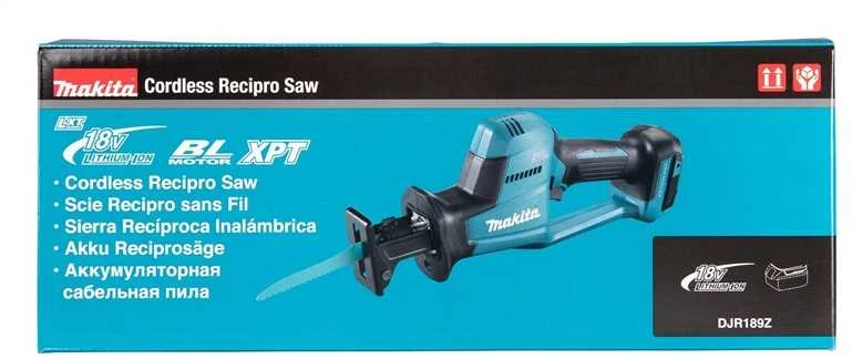 Makita DJR189Z Akumuliatorinis tiesinis pjūklas 18 V, 0 - 3100SPM, 22mm, Be akumuliatorių ir kroviklio!