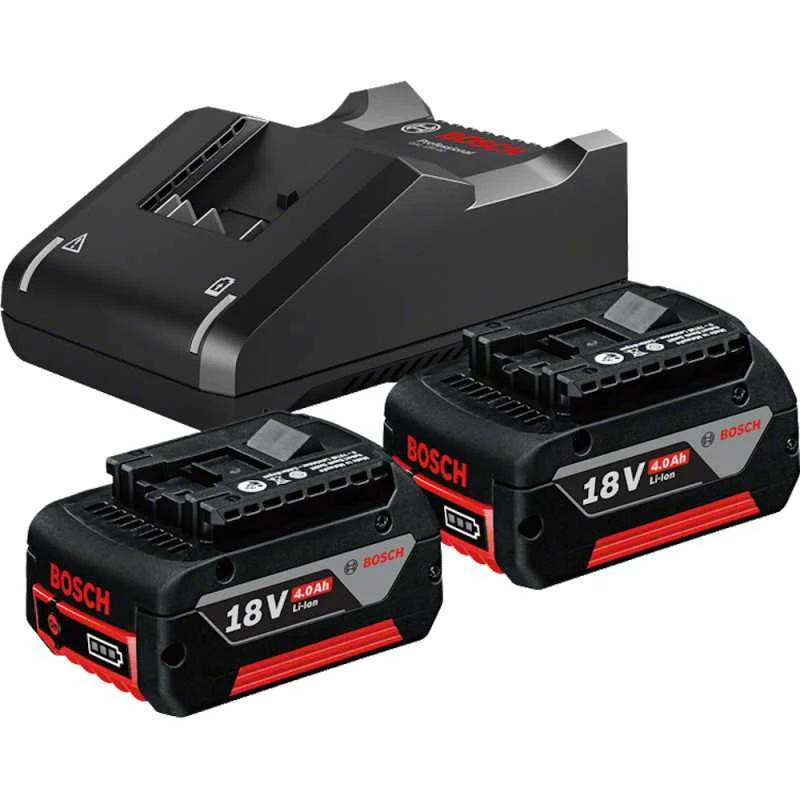 Bosch Akumuliatorius + kroviklis GBA 18V 2x4.0Ah + GAL 18V-40
