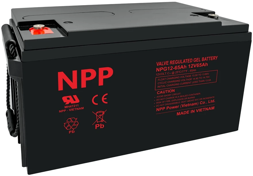 Akumuliatorius 12V 65Ah, Pb GEL (želinis) T14(M6) NPP