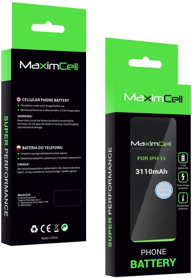 Akumuliatorius Maximcell skirtas Iphone 11 3110mAh Li-poly