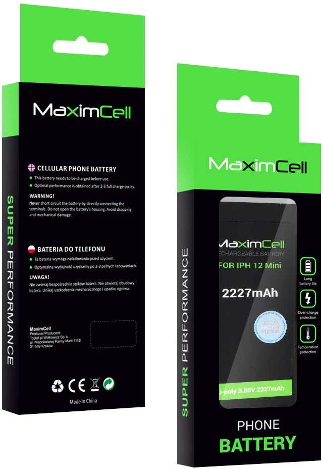 Akumuliatorius Maximcell skirtas Iphone 12 Mini 2227mAh Li-poly
