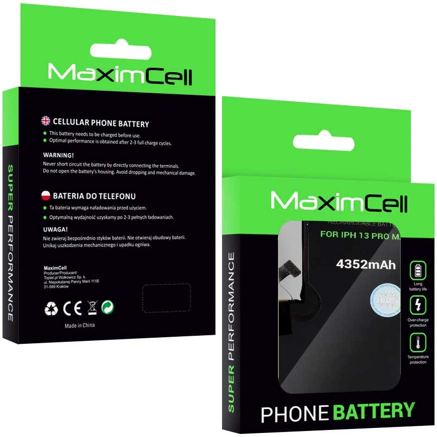 Akumuliatorius Maximcell skirtas Iphone 13 Pro Max 4352mAh Li-poly