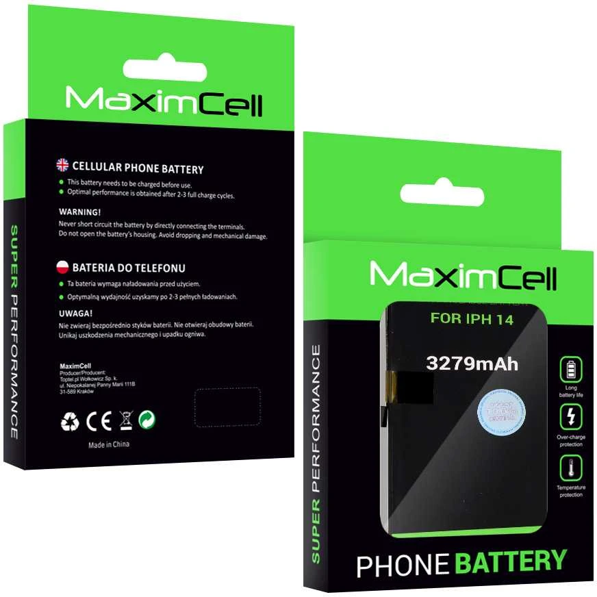 Akumuliatorius Maximcell skirtas Iphone 14 3279mAh Li-poly