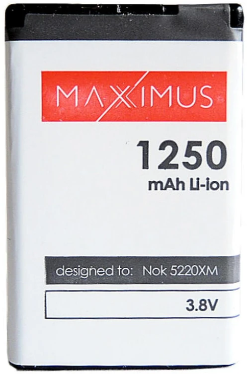 Akumuliatorius MAXXIMUS NOK 5220XM/6303 1250 Li-ion c3-01/c5/c6-01