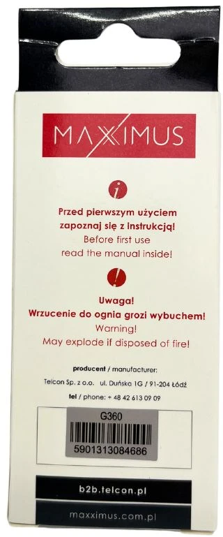 AKUMULIATORIUS MAXXIMUS SAM G360 Core Prime 2250mAh EB-BG360BBC