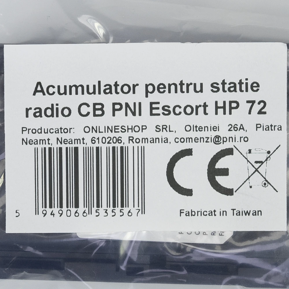 Akumuliatorius PNI Escort HP 72 CB radijo stotelei