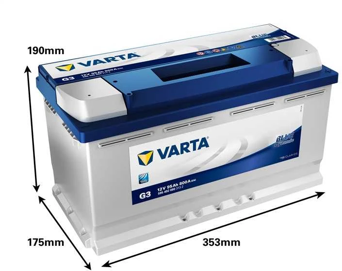 VARTA G3 95Ah 800A (EN) 12V akumuliatorius