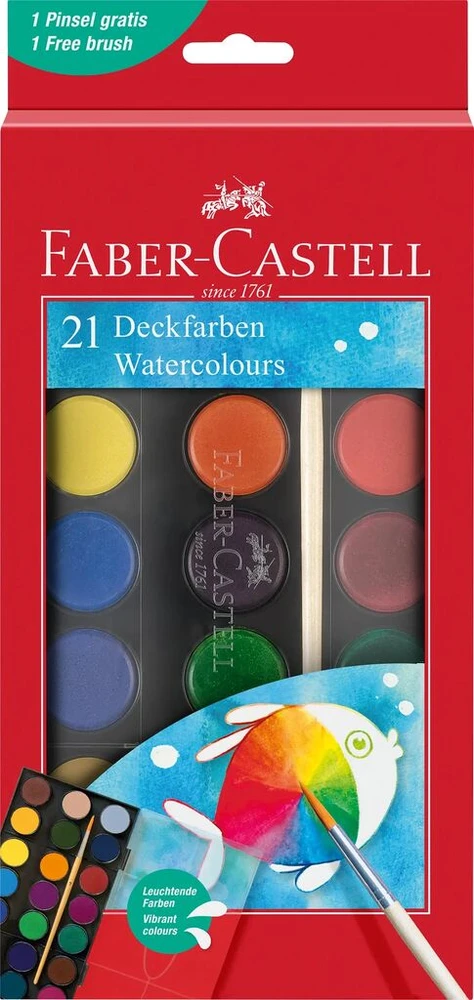 Akvarelė Faber-Castell 21 spalvos