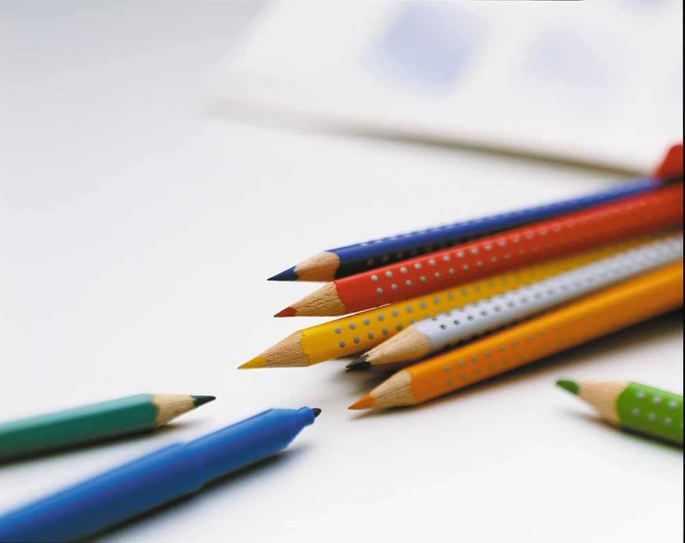 Akvareliniai spalvoti pieštukai Faber-Castell Grip, tribriauniai, 6 spalvų