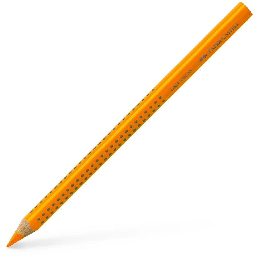 Akvarelinis pieštukas Faber-Castell GRIP Jumbo, 1vnt, neoninės oranžinės spalvos