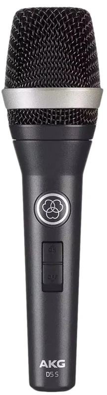 Akyga AKG D5S - dinaminis vokalinis mikrofonas, įjungimas/išjungimas
