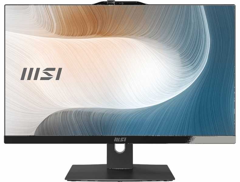 Stacionarus kompiuteris „Viskas viename“ MSI Modern AM242TP 1M-2021XEU Core 5 / 16 GB / 512 GB SSD / 23.8 FHD / Jutiklinis / NoOS / juodas · reguliuojamas stovas