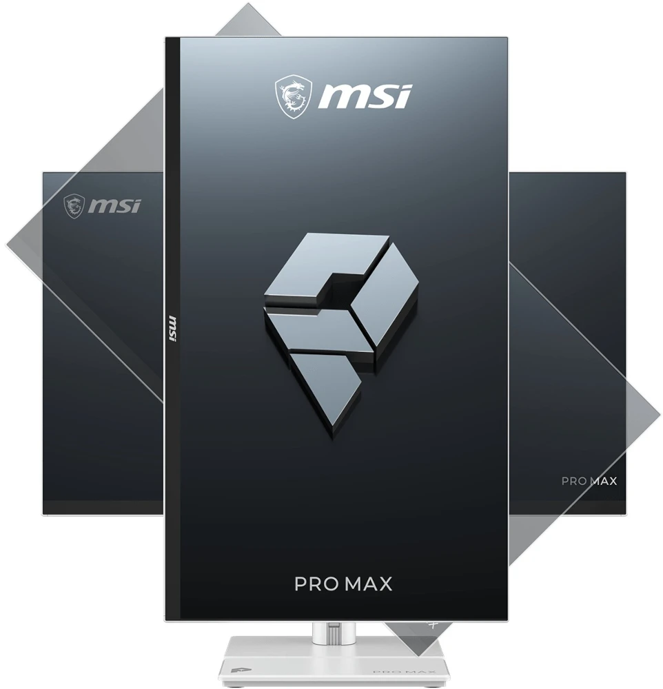 All-in-One PC MSI PRO MAX 27TP Z 8MG Ryzen 7 / 16 GB / 512 GB SSD / 27″ FHD / Jutiklinis ekranas / IPS / 120Hz / 5MP Webcam / Windows 11 Pro (juodas)