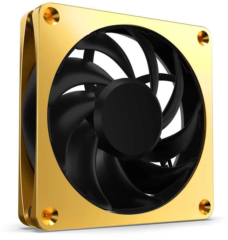 Alphacool Apex Stealth Metall korpuso ventiliatorius 120 mm, 2.000 U/min - auksinis