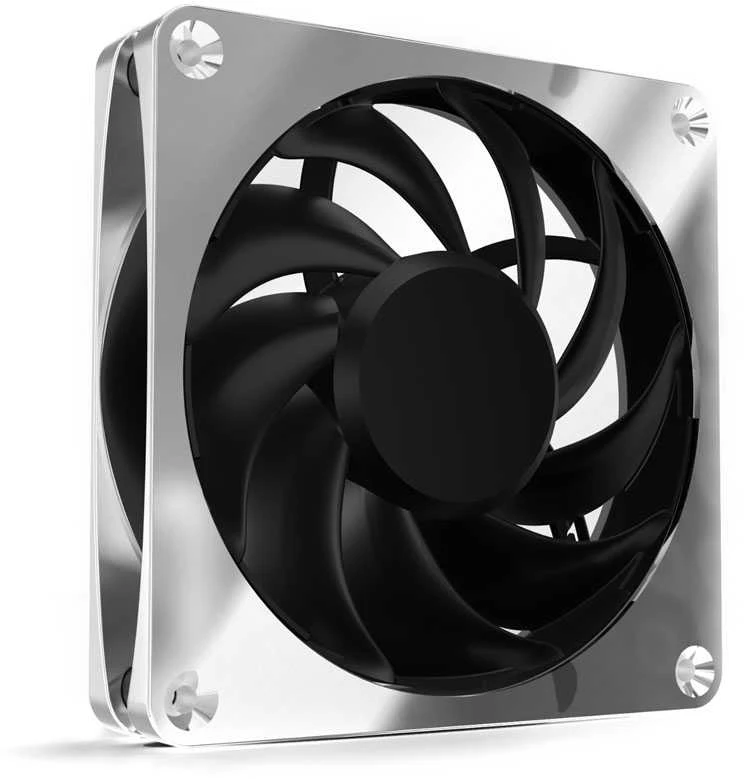 Alphacool Apex Stealth Metall Power korpuso ventiliatorius 120 mm, 3.000 U/min – chrome