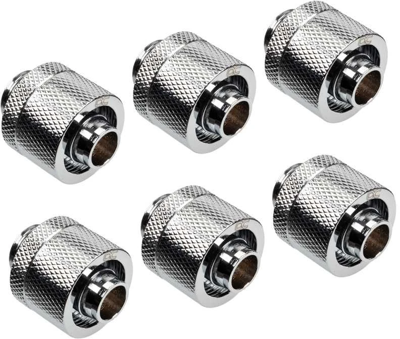 Alphacool Eiszapfen 16/10 mm įsukama jungtis G1/4, 6-Pack – chromas