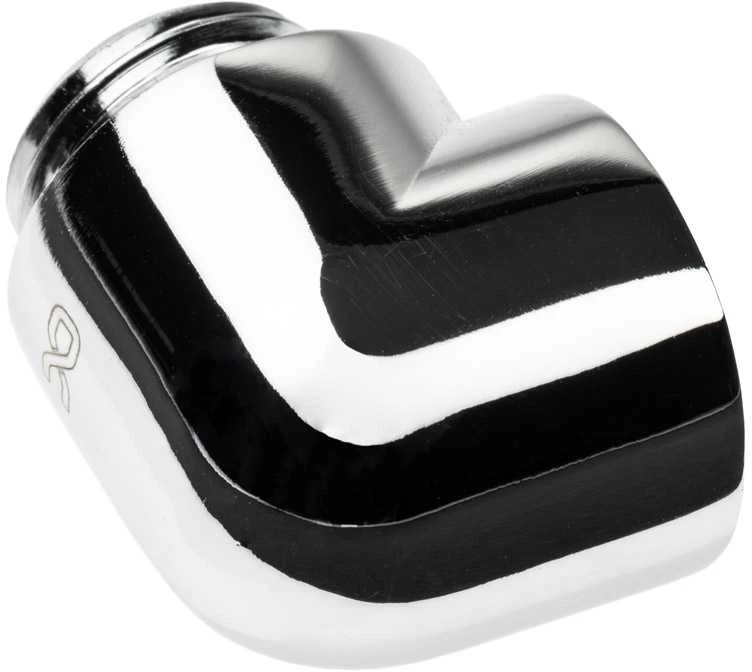 „Alphacool“ 90 laipsnių kištukas, G1/4 colio kištukas, G1/4 colio kištukas, chromuotas