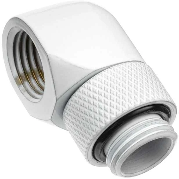 Alphacool Eiszapfen L pasukama jungtis G1/4 Moteris į G1/4 Moteris – Baltas