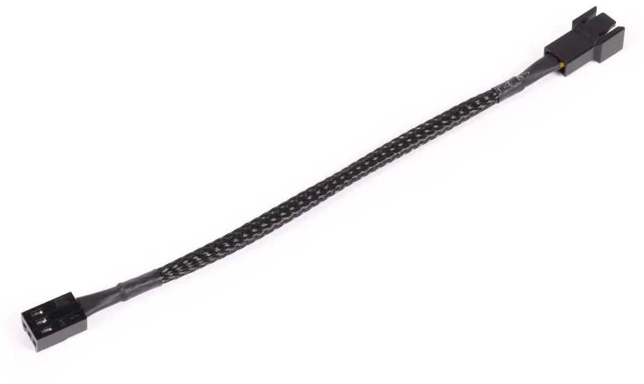 „Alphacool“ prailginimo laidas, jungiantis 3 kontaktų ventiliatorių su 3 kontaktų jungtimi, 15 cm