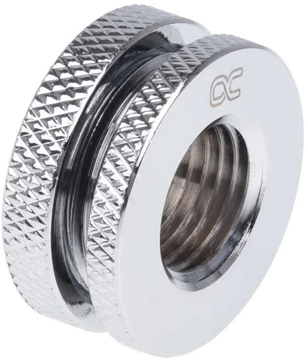 „Alphacool HF“ stiklinė jungtis, trumpa versija, G1/4 colio, chromuota