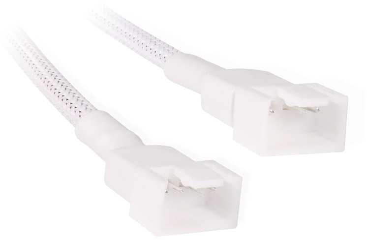 „Alphacool“ Y skirstytuvas, 4 kontaktų į 2 x 4 kontaktų PWM, 30 cm, baltas