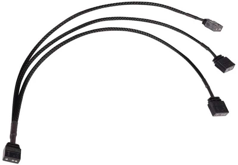 Alphacool Y-Splitter aRGB 3-pin to 3x 3-pin 30cm – juodas