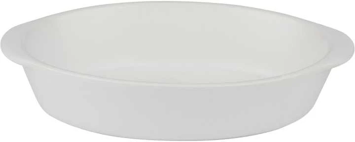 Alpina - Ceramic Oven-Resistant Baking Dish, Oval, 20x12x5 cm, 470 ml (Baltas)