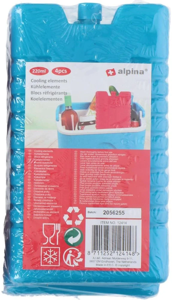 Alpina šaldymo elementai 4x220 ml mėlyni