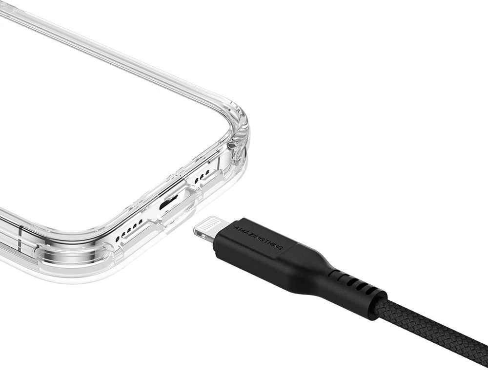 Amazing Thing kabelis Tough Pro CLC120MTOBK – Type C į Lightning – PD 30W 3,2A 1,2 metras juodos spalvos