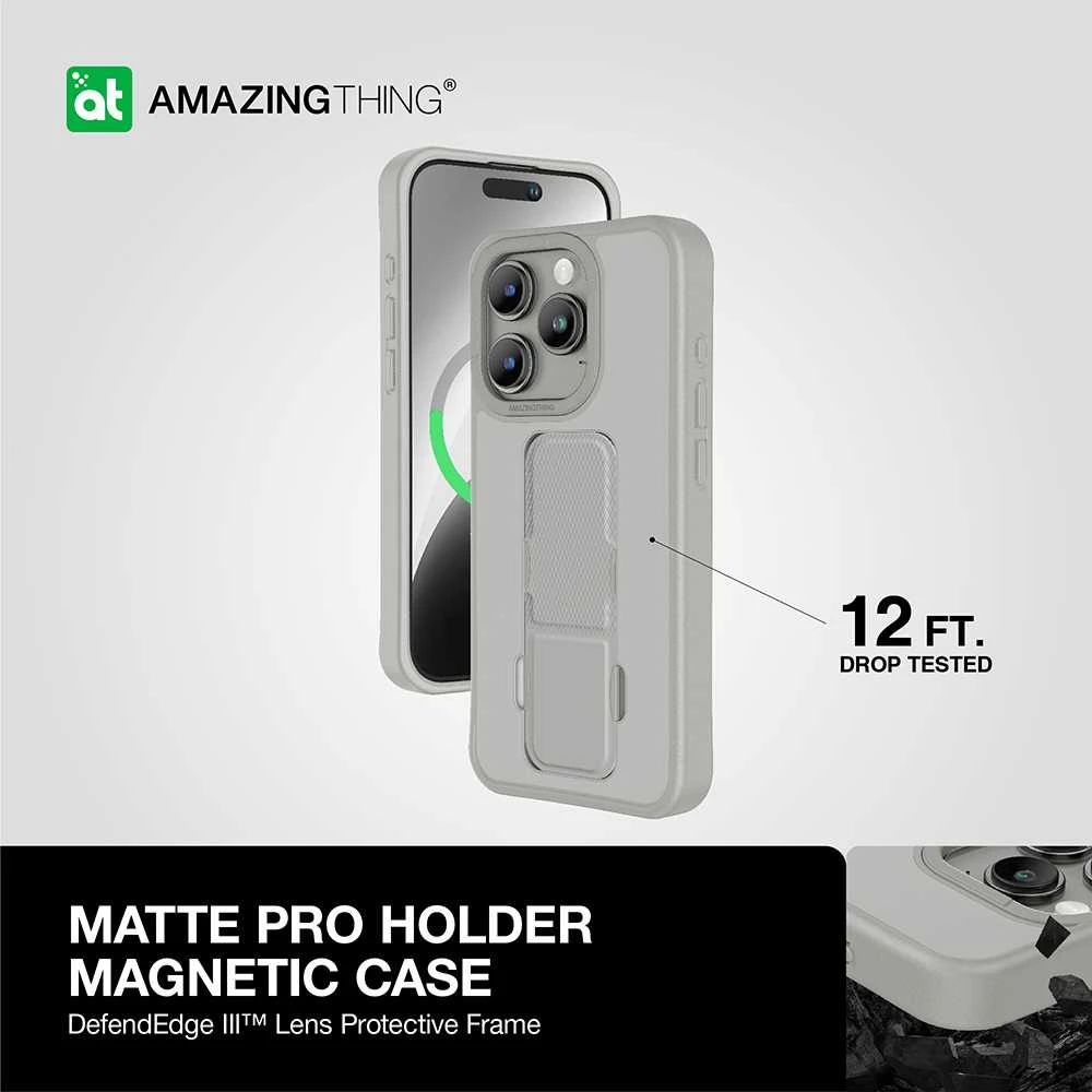 Amazing Thing Matte Pro Mag dėklas telefonui 12FT IP156.1PMPGY Apple iPhone 15 Pro titanium