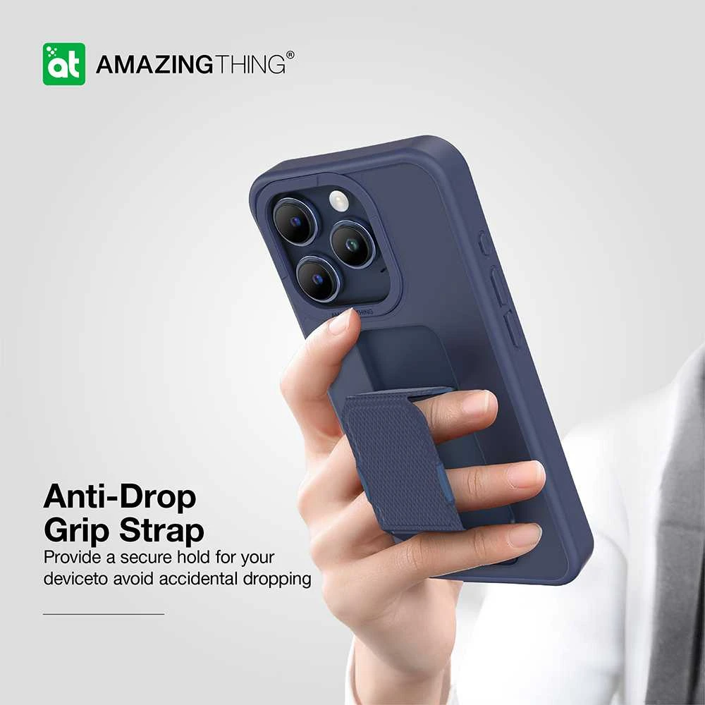 Amazing Thing Matte Pro Mag dėklas telefonui 12FT IP156.1PMPBU iPhone 15 Pro mėlynos spalvos