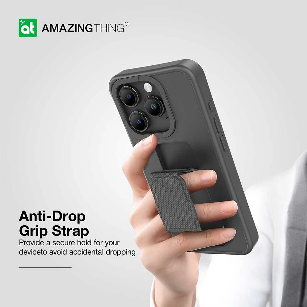 Amazing Thing Matte Pro Mag dėklas telefonui 12FT IP156.7PMPBK Apple iPhone 15 Pro Max juodos spalvos