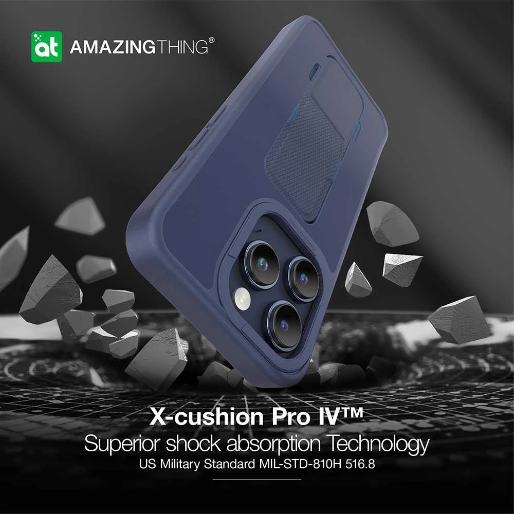 Amazing Thing Matte Pro Mag dėklas telefonui 12FT IP156.1PMPBU iPhone 15 Pro mėlynos spalvos