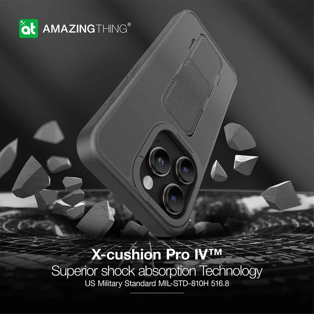 Amazing Thing Matte Pro Mag dėklas telefonui 12FT IP156.7PMPBK Apple iPhone 15 Pro Max juodos spalvos