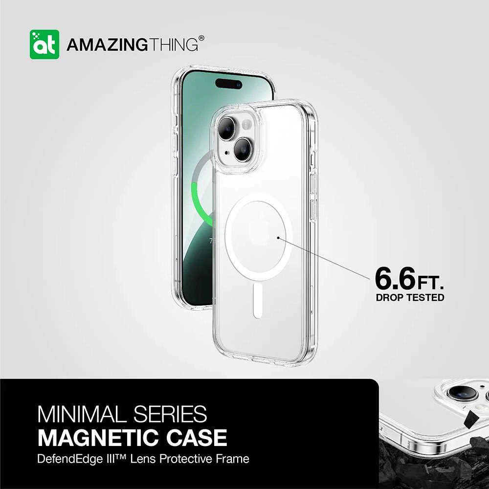 Amazing Thing Minimal Magsafe dėklas telefonui 6.6FT IP156.7MMINCL iPhone 15 Plus skaidrus