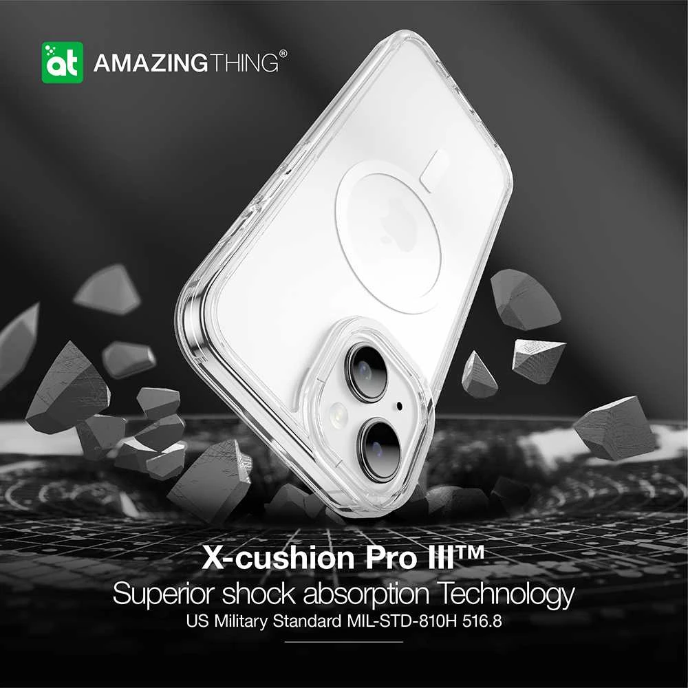 Amazing Thing Minimal Magsafe dėklas telefonui 6.6FT IP156.7MMINCL iPhone 15 Plus skaidrus
