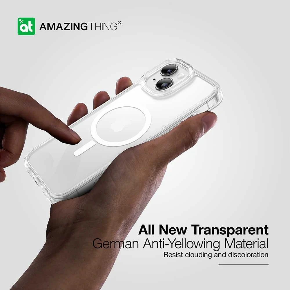 Amazing Thing Minimal Magsafe dėklas telefonui 6.6FT IP156.7MMINCL iPhone 15 Plus skaidrus