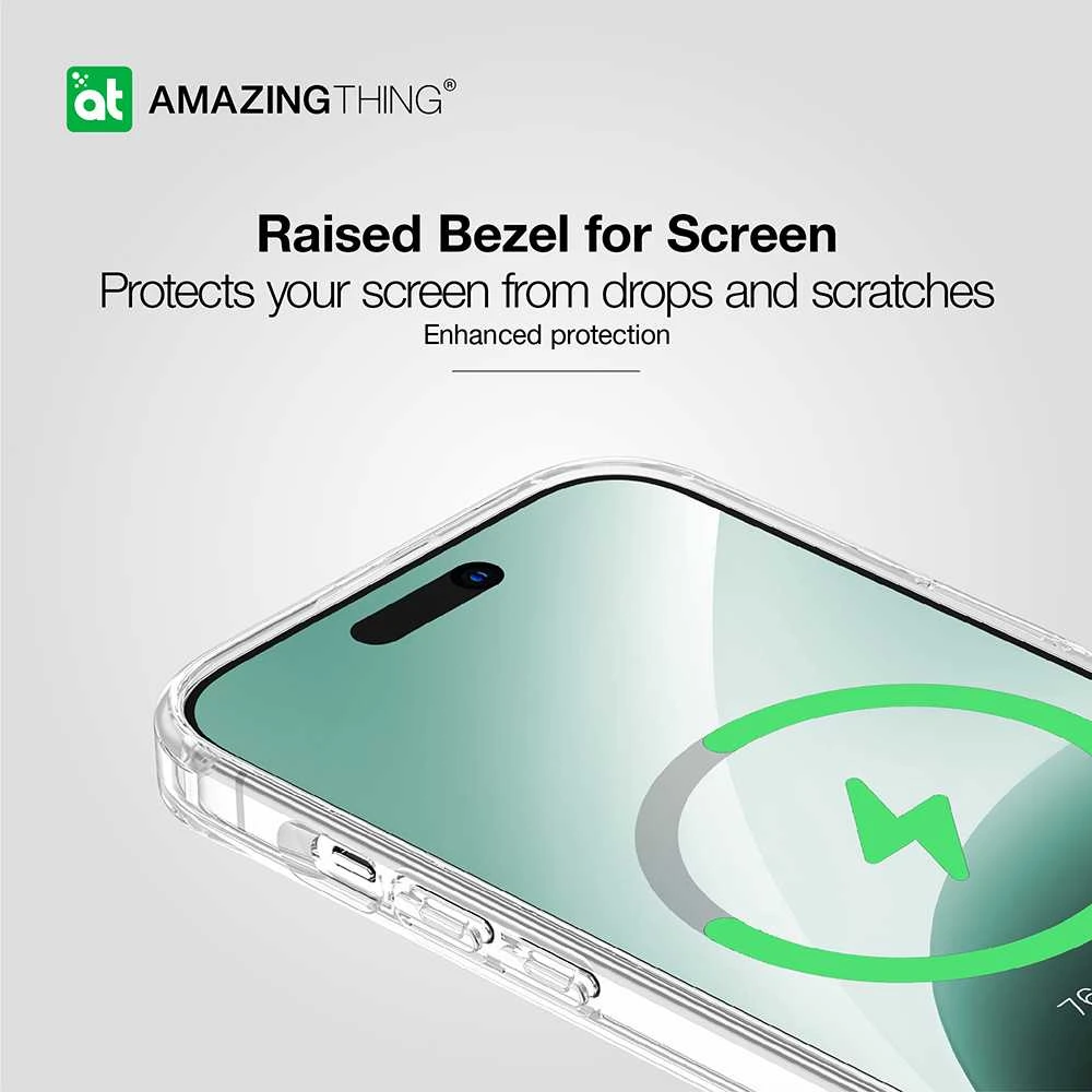 Amazing Thing Minimal Magsafe dėklas telefonui 6.6FT IP156.7MMINCL iPhone 15 Plus skaidrus