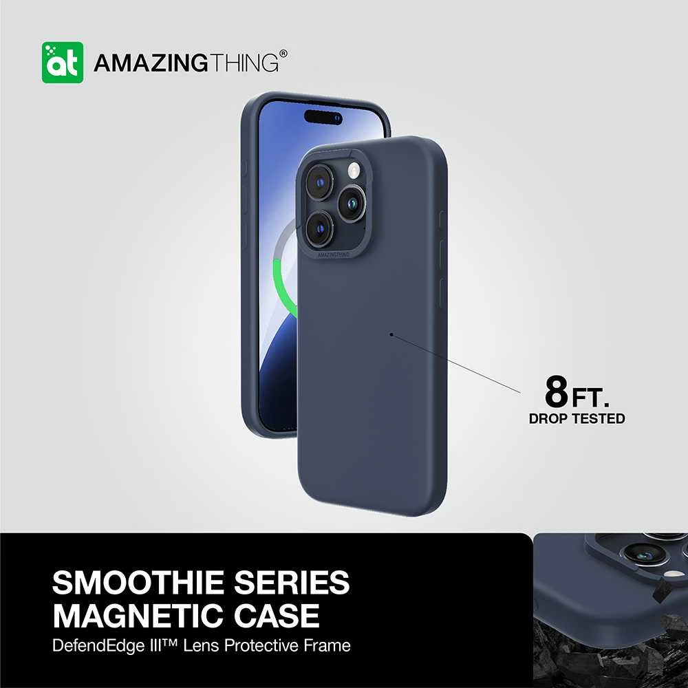 Amazing Thing Smoothie Magsafe dėklas telefonui 8FT IP156.7PSMBU Apple iPhone 15 Pro Max mėlynos spalvos