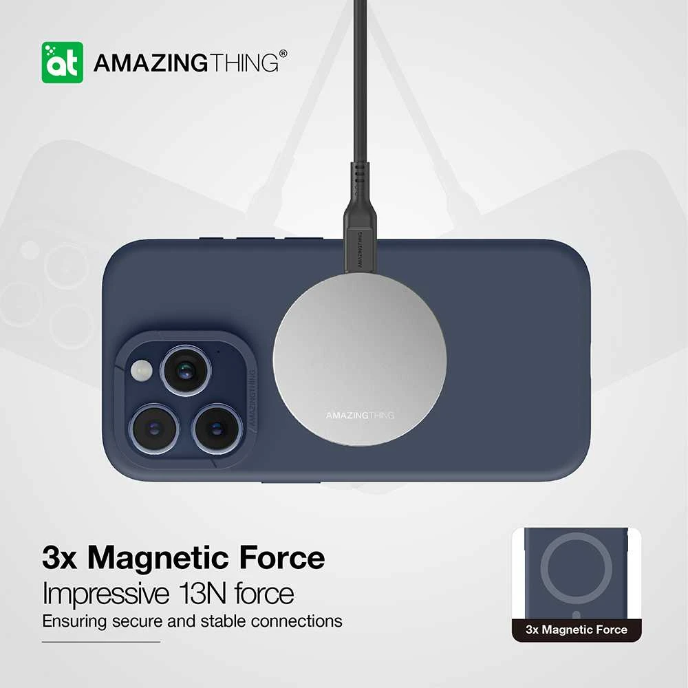 Amazing Thing Smoothie Magsafe dėklas telefonui 8FT IP156.7PSMBU Apple iPhone 15 Pro Max mėlynos spalvos
