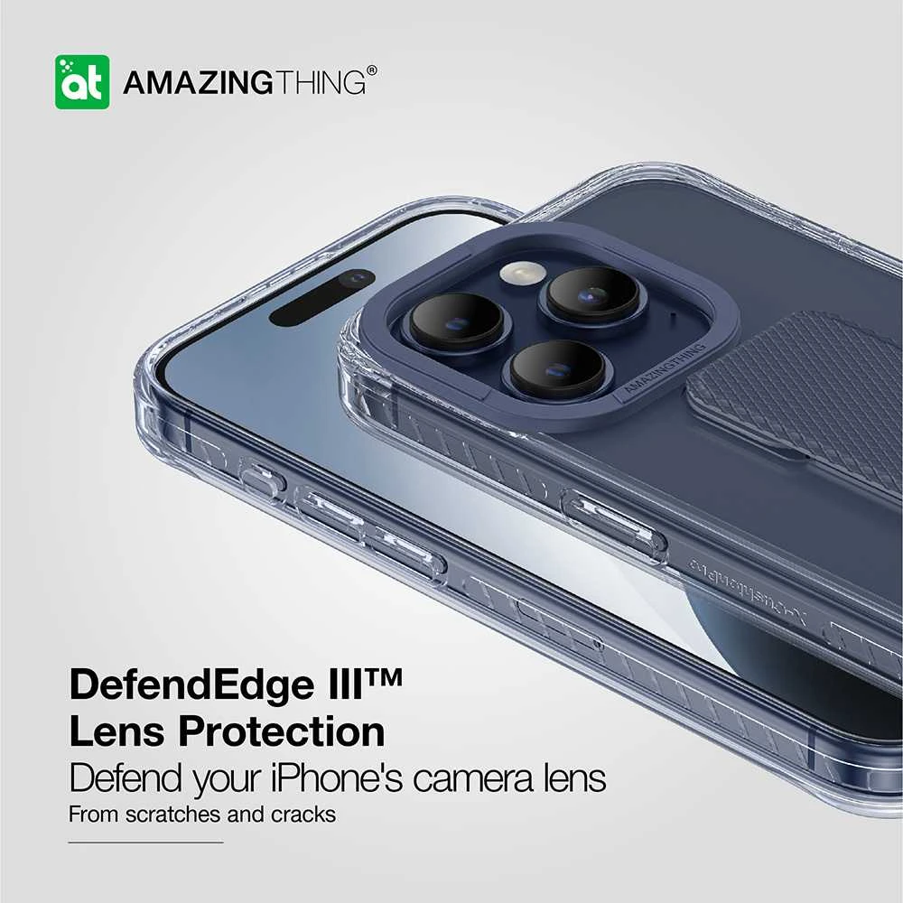 Amazing Thing Titan Pro Holder dėklas telefonui 10FT IP156.7PTHBU Apple iPhone 15 Pro Max mėlynos spalvos su stoveliu
