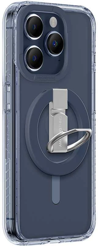 Amazing Thing Titan Pro Mag Ring Grip dėklas telefonui 10FT IP156.1PTRBU iPhone 15 Pro mėlynos spalvos
