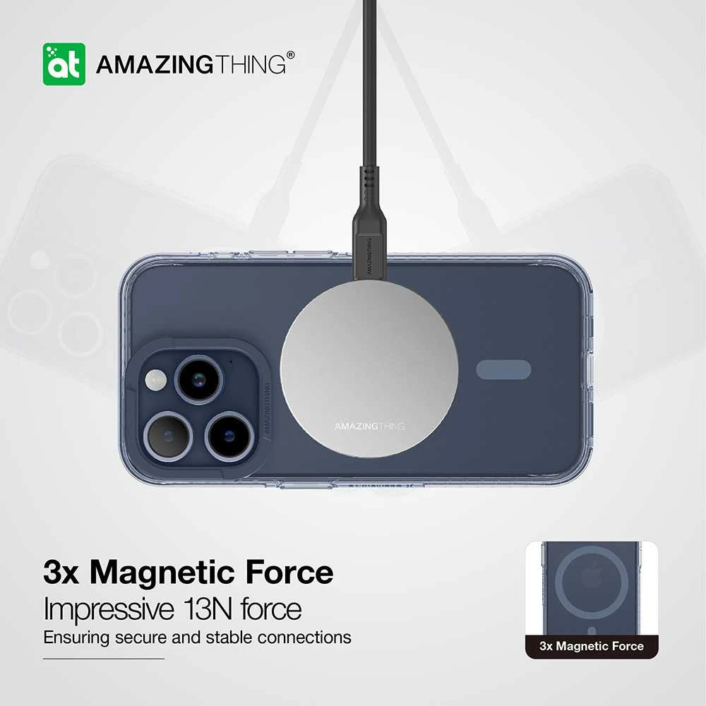 Amazing Thing Titan Pro Magsafe dėklas telefonui 10FT IP156.7PTMBU Apple iPhone 15 Pro Max mėlynos spalvos