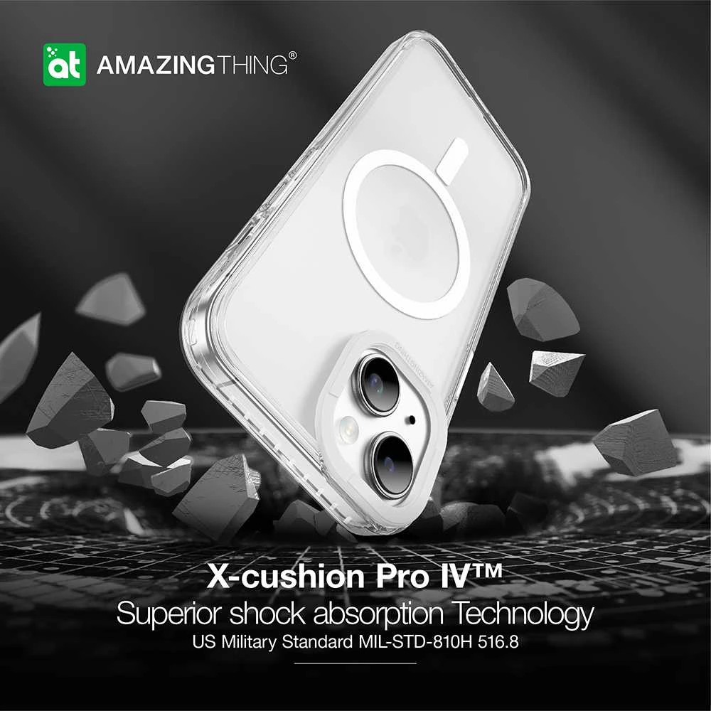 Amazing Thing Titan Pro Magsafe dėklas telefonui 10FT IP156.7TMCL iPhone 15 Plus skaidrus