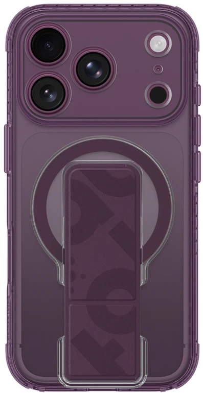 Dėklas Amazingthing Titan Pro Lens Stand Set MagSafe do iPhone 18 Pro Max violetinė