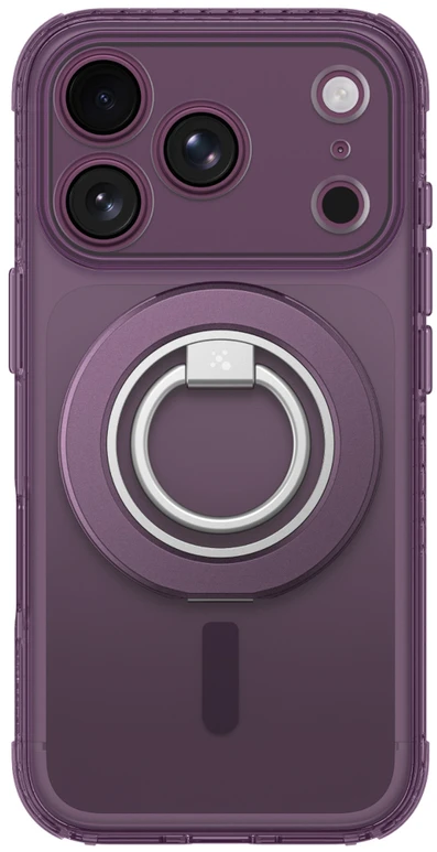 Dėklas AmazingThing Titan Pro Lens Ring Set Case for iPhone 18 Pro with Camera Cover and Magnetic Ring Compatible with MagSafe - Violetinė
