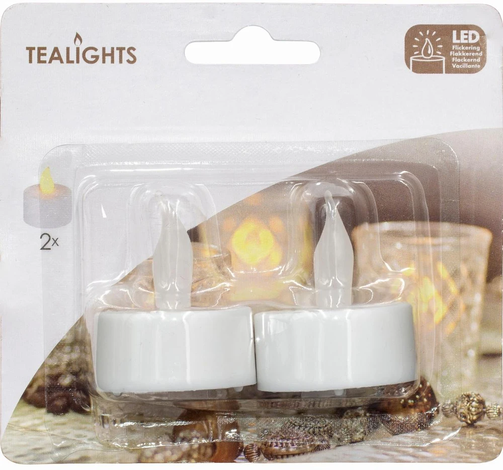 Ambiance Light LED arbatinės žvakutės 2vnt(4xh5cm)