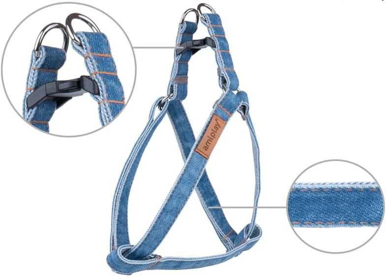 Ami Play Reguliuojamos petnešos Amiplay Denim, mėlyna, 500-950x25 mm
