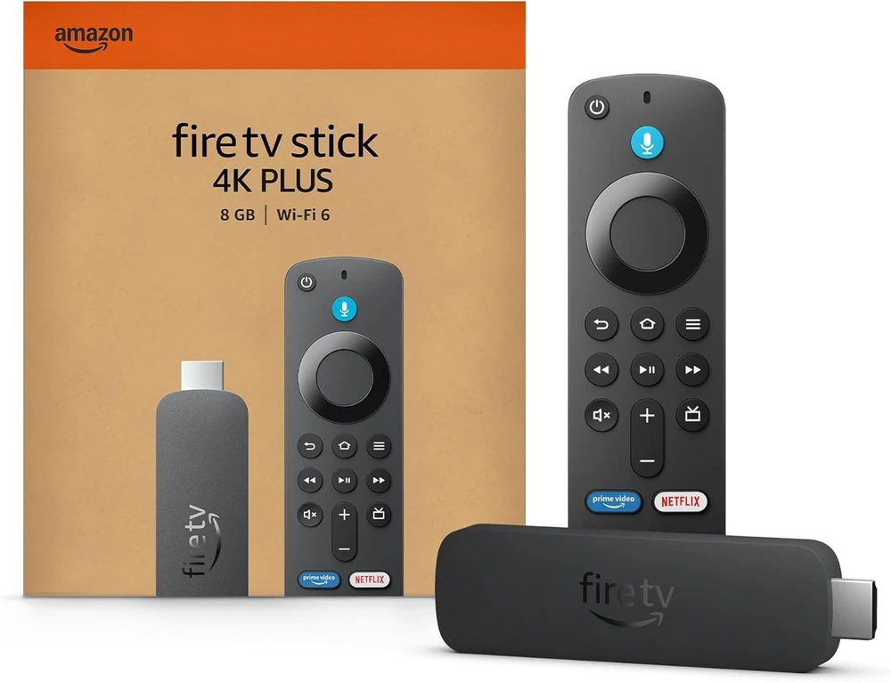 Vaizdo grotuvas „Amazon Fire TV Stick 4K Plus“ su „Wi-Fi 6“ palaikymu ir transliacija „Dolby Vision“ / „Atmos“ bei HDR10+ formatais