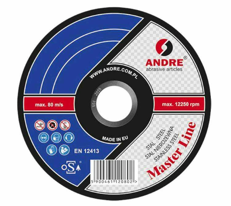 ANDRE METALO PJOVIMO DISKAS 125 x 1,0mm METAL/INOX MASTER LINE 55A60RBF
